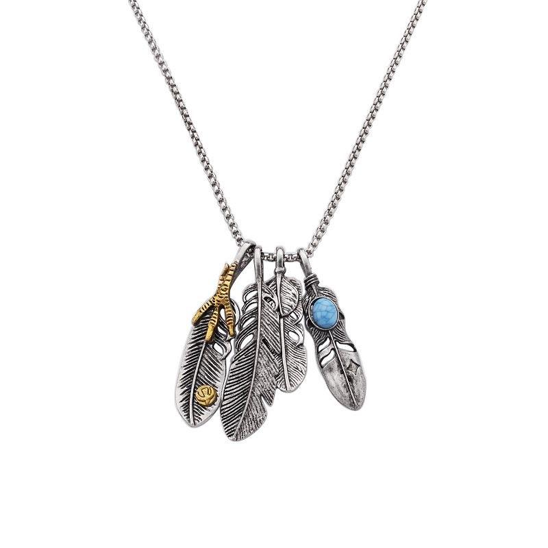 Feather 4-piece Hip-hop Necklace