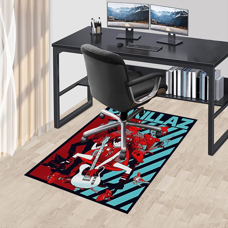 1ks Koberec Gorillaz, Kancelářský koberec Venkovní rohožka Domácí dekorace Plošný koberec Festival