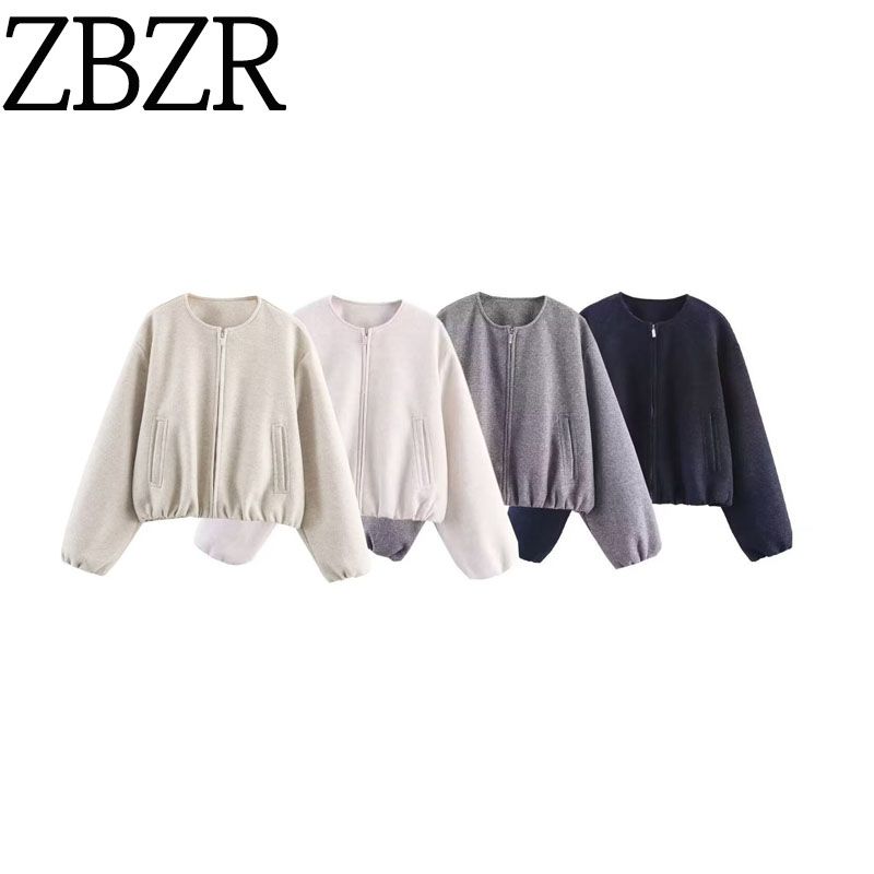 Za Autumn and Winter New Arrivals Women's Clothing Zr European and American Style Fashionable Versatile Soft Bomber Jacket Coat 3046264