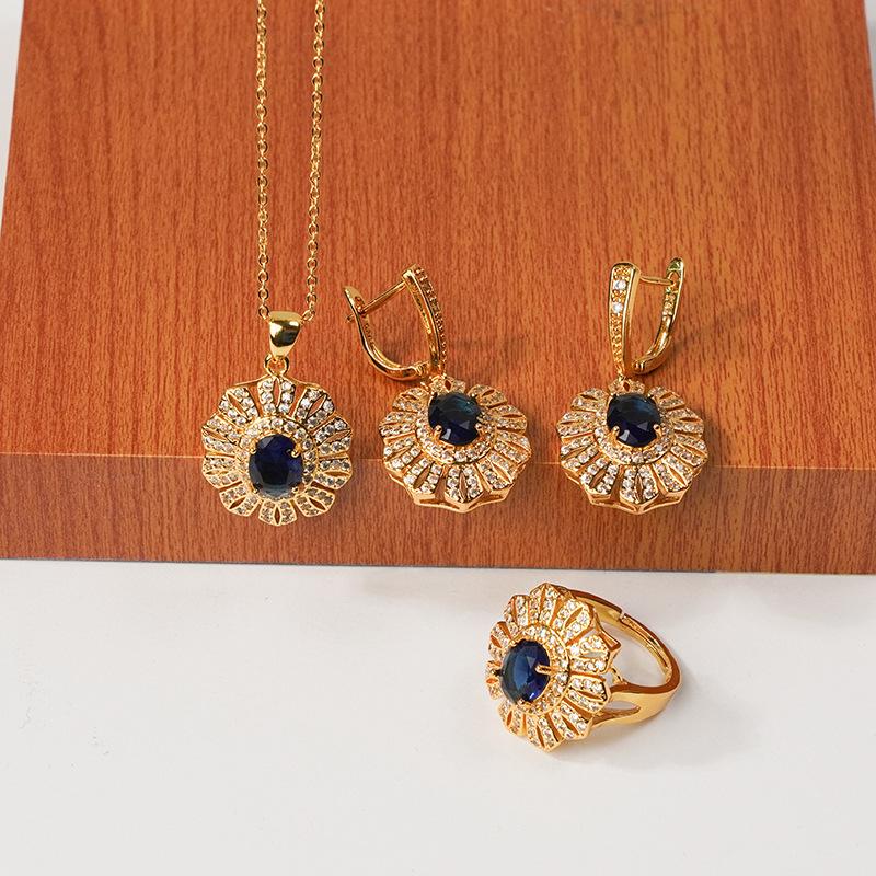 

2026 Necklace, Earrings, Ring Set, Jewelry, Zircon Jewelry, Diamond Pendant, Premium Jewelry 45CM