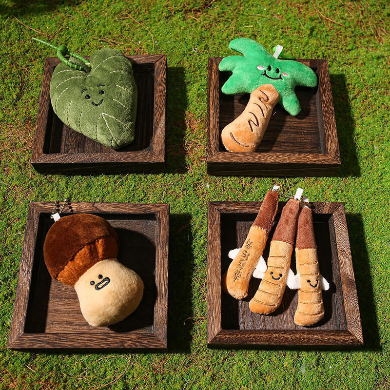 Mushroom Plush Keychain With Pp Cotton Filling For Foodie Gift And Collectors Accessory