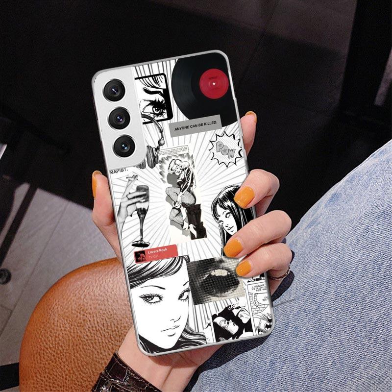 Brokenhearted Anime Girl Phnoe Case for Samsung Galaxy S26 S25 Edge S23 S24 Ultra S22 Plus S21 S20 FE Unique Cover Soft Coque Ga