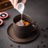 250ml Japanese Ceramic Coffee Cup and Saucer Set Simple Creative Mug