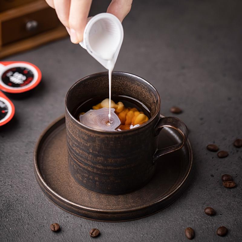 250ml Japanese Ceramic Coffee Cup and Saucer Set Simple Creative Mug