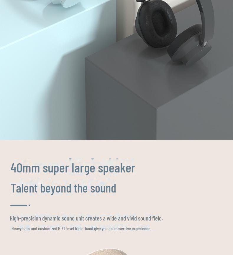 DR80 Wireless Bluetooth Headset: Silicone, Long Battery Life, Head-Mounted, Ideal for Gaming and Calls