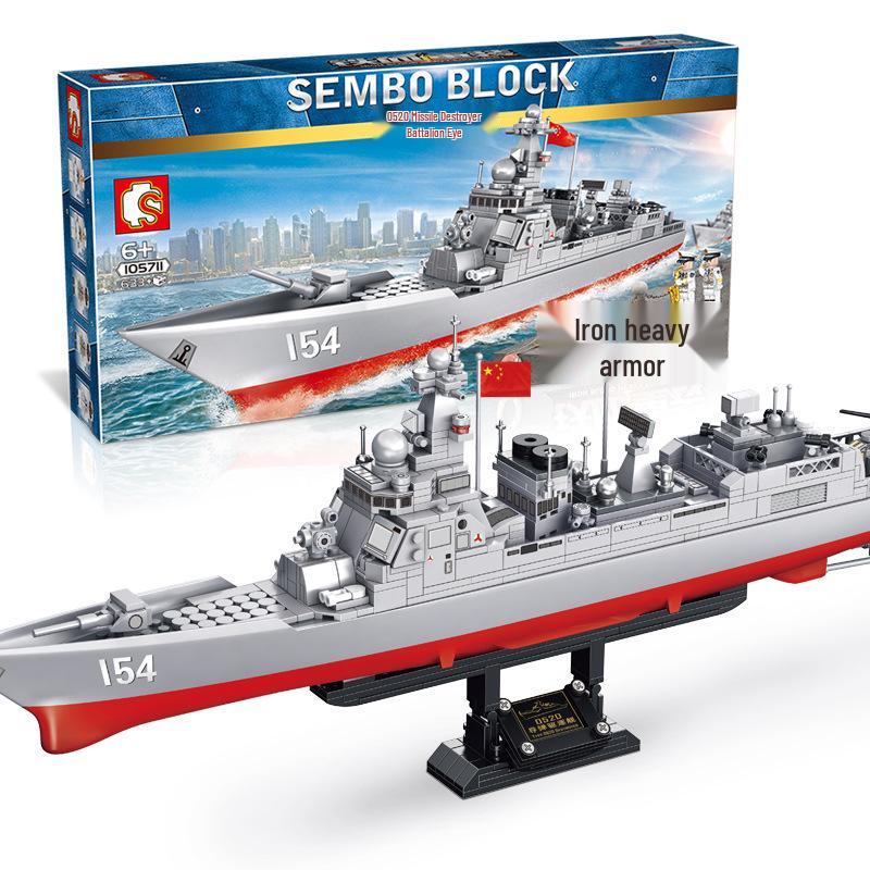 Sengbao 052D Missile Destroyer Military Ship Building Blocks Toy Model for Boys