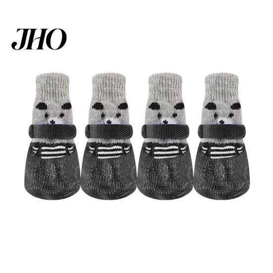 Waterproof Dog Boots 4Pcs Shoes Pet for Winter Snow Walking Secure Fit Paw Covers Anti-Slip Protectors Small Medium Large