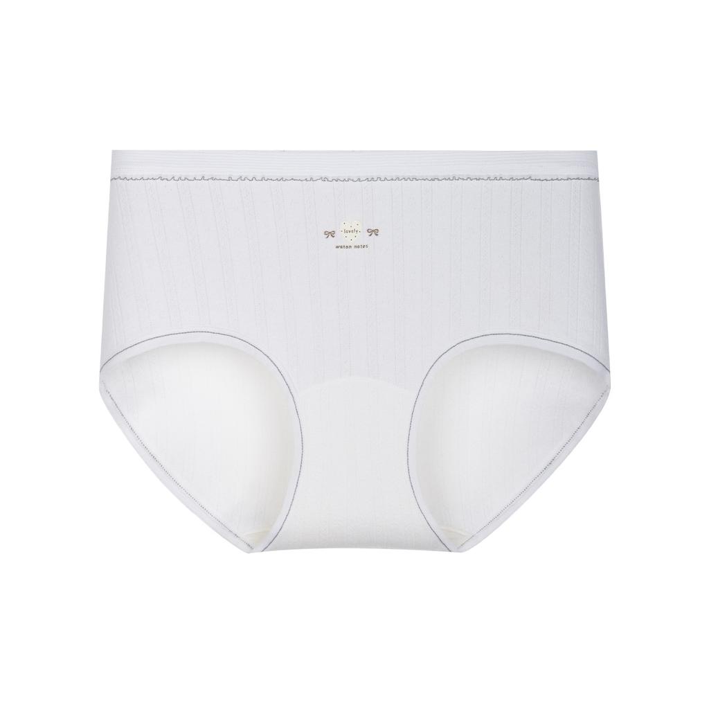 Plus Size Women's Color Yarn Cotton A Class Extended Crotch Mid Waist Briefs