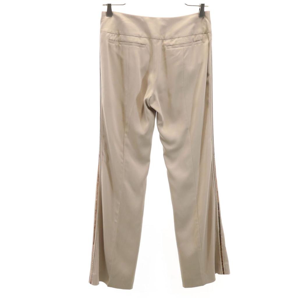 UNITED ARROWS Slits Made in Japan Sequin Sideline Pants 36 beige Lined Women Used