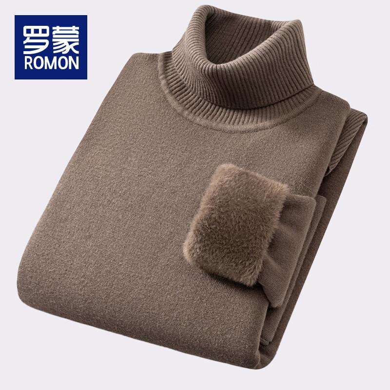 Romon Men's Warm Turtleneck Knit Sweater