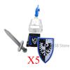 Medieval Military Noble Knights Building Blocks Figures Accessories Helmet Armor Shield Sword MOC Bricks Toys Friends Gifts