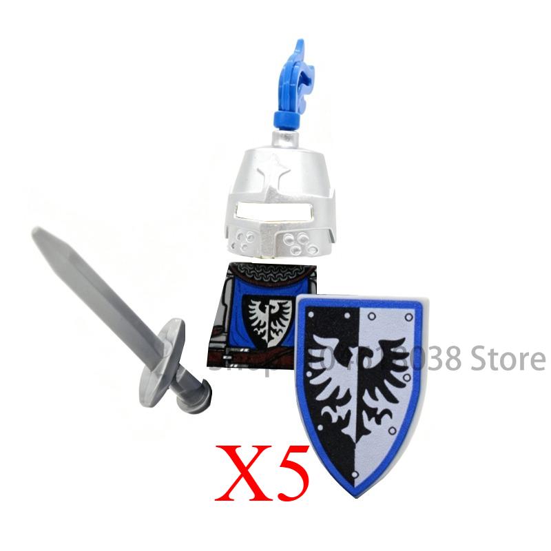 Medieval Military Noble Knights Building Blocks Figures Accessories Helmet Armor Shield Sword MOC Bricks Toys Friends Gifts