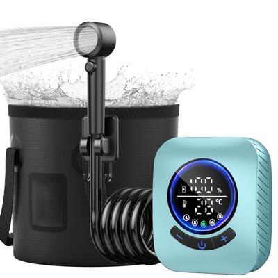 Mytrix Portable Outdoor Electric Shower Pump with 8000mAh Rechargeable Battery, Digital Screen, Adjustable Flow Rate, Ideal for Camping, Beach Trips,