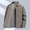 Men's Milk Silk Lapel Jacket - Business Casual Outerwear for Middle-aged and Older Men