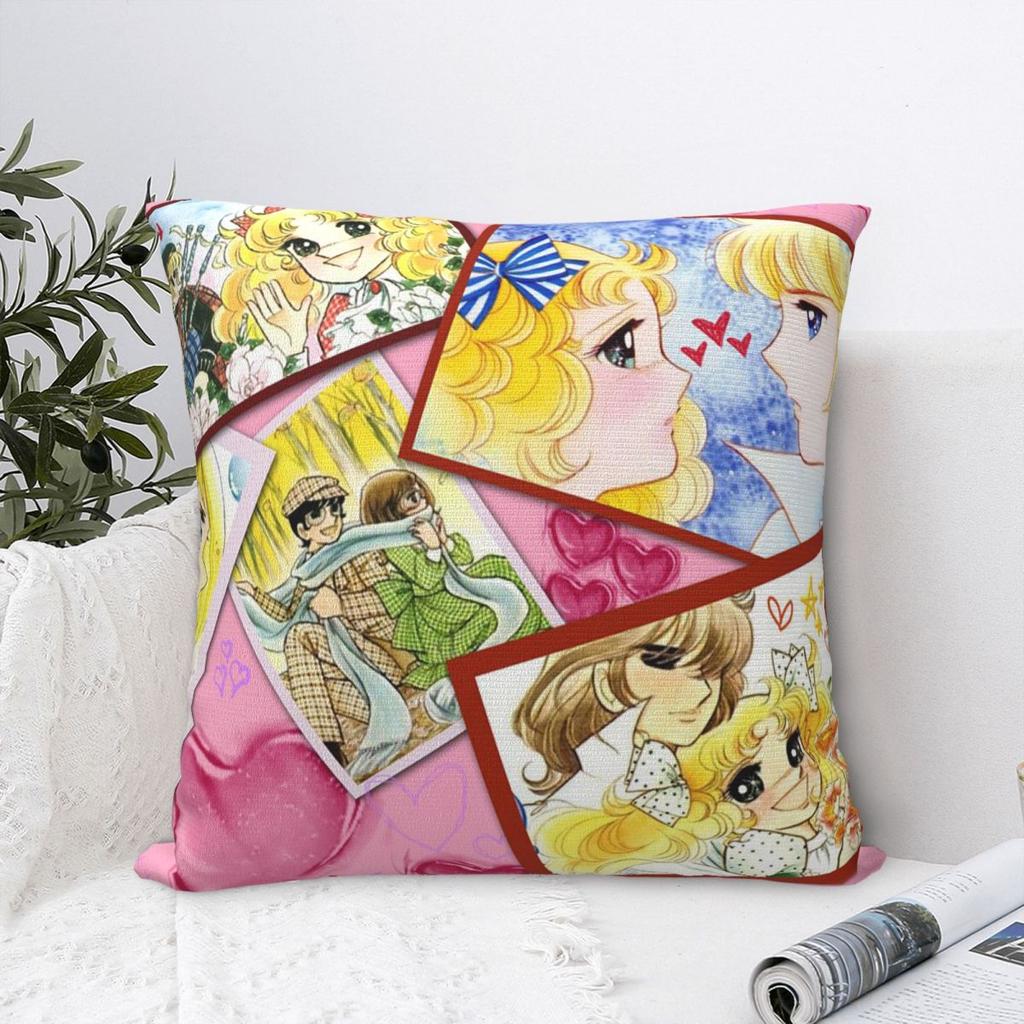 Candy Candy Anime Collage Pillowcases Car Kawaii Cute Girl Cushion Cover Cute Home Decoration Pillowcase 45*45
