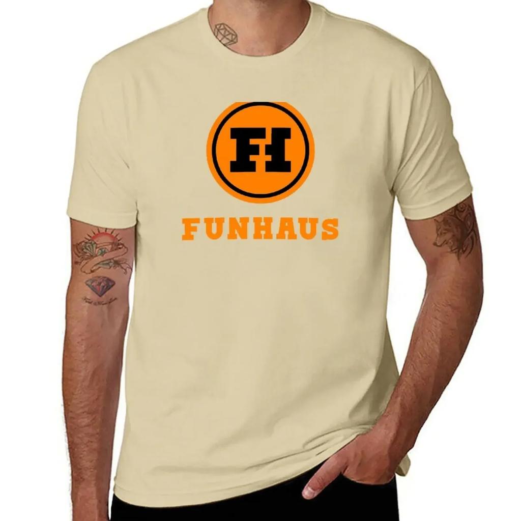 funhaus logo T-Shirt anime sweat customizeds t shirts for men