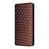 For Ulefone Note 21 Case Wallet Rhombus Imprinted Leather Phone Cover
