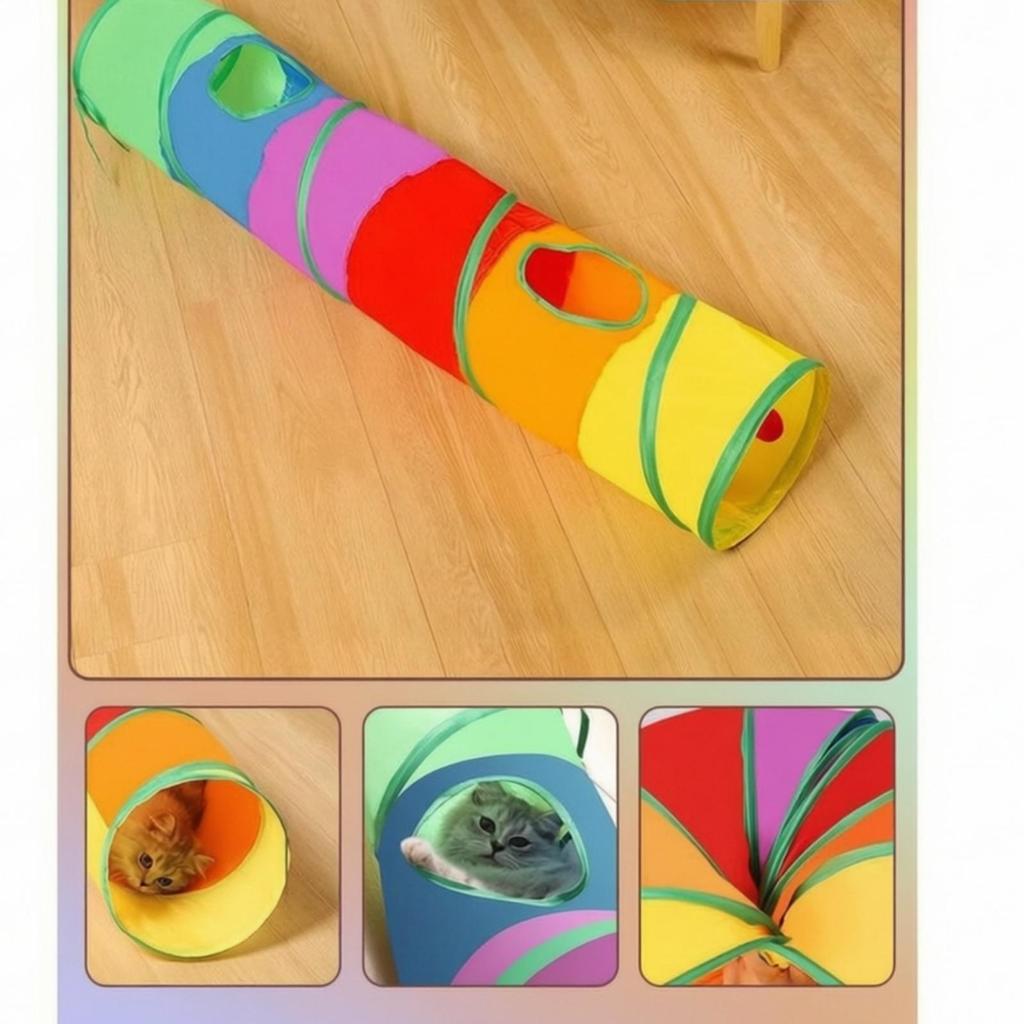 Lightweight Foldable Cat Tunnel | Easy To Store, Play Tunnel, for Small
