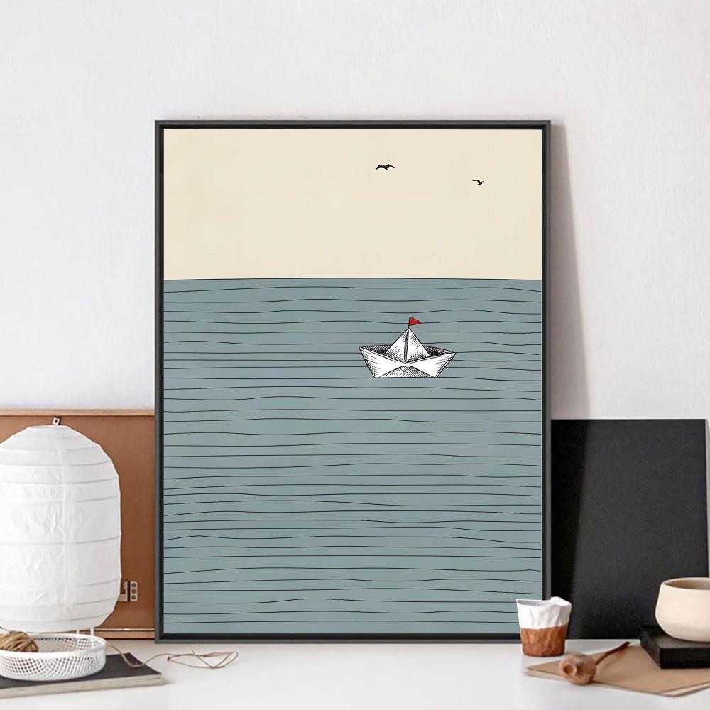 Maritime Surfing Beach Posters Wall Art Canvas Prints Painting Home Decorative Vintage Art Poster Livingroom Bedroom Decoraton