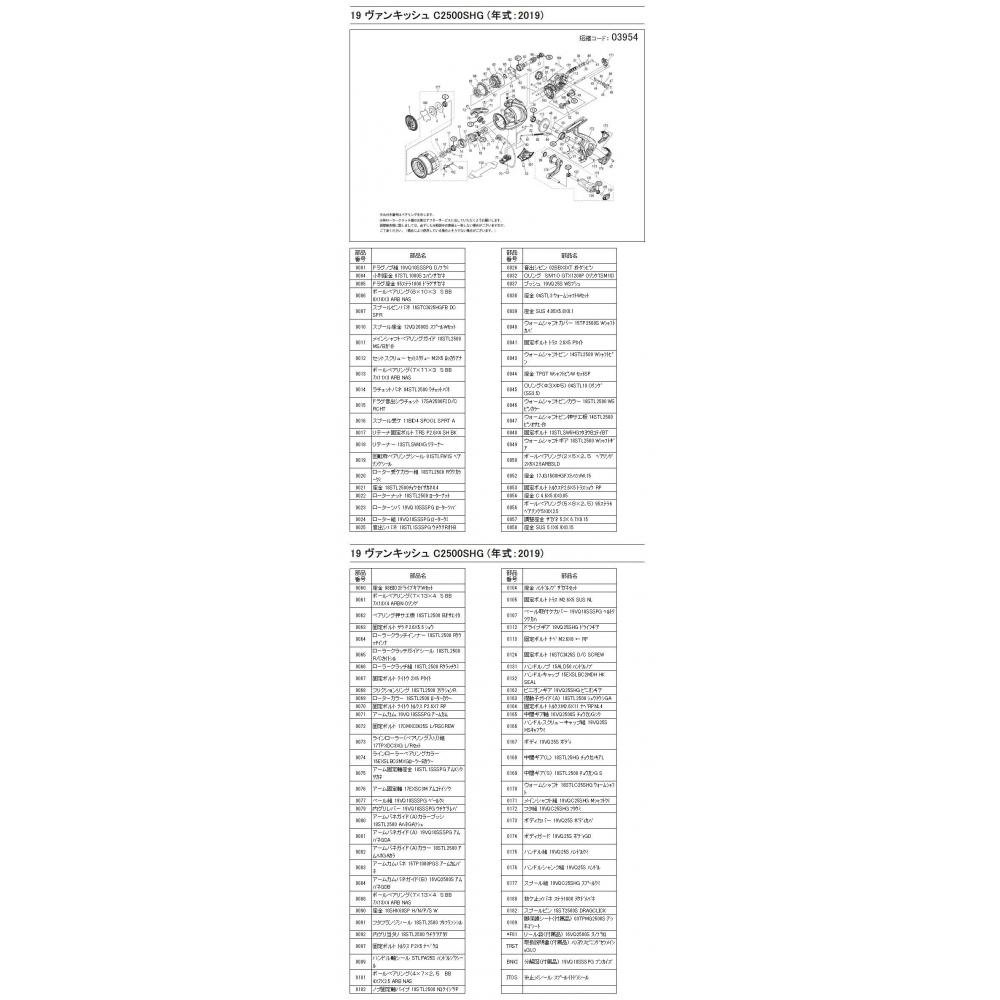 Genuine Parts 19 Vanquish C2500SHG Handle Set Part No. 10144