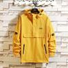 Men's Trendy Hooded Half-Zip Windbreaker Jacket - Spring/Autumn Streetwear