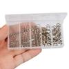 200/250 PCS Connecteur d'Appât de Pêche en Acier Inoxydable Ensemble de Boucles Haute Résistance Pêche en Eau Salée
