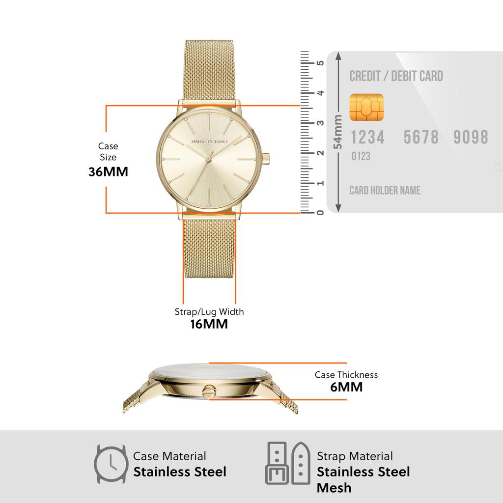[AX Armani Exchange] Watch AX5536 Women's Gold