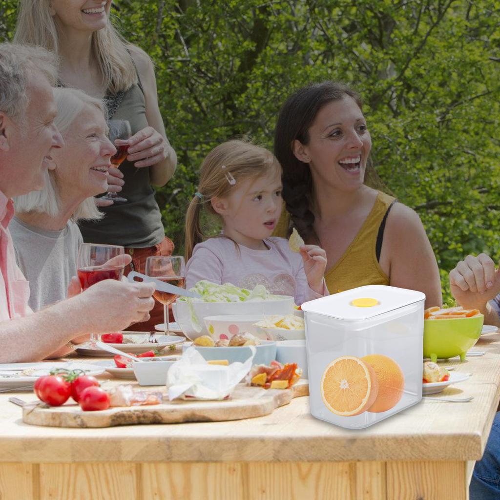 6 Piece Clear Airtight Food Container with Sealed Lid Set Kitchen Organizers Bins For Dry Good Spices Candy Storage
