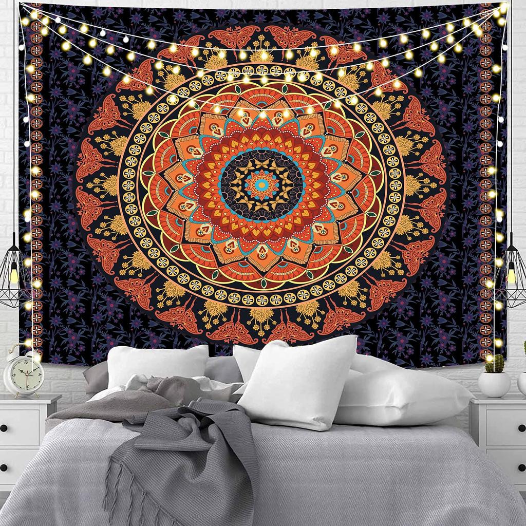 Indian Mandala Tapestry Wall Hanging Sandy Beach Throw Rug Blanket Camping Tent Travel Mattress Bohemian Tapestries