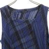 Y's for living Check Pattern No sleeve one piece Navy Youji Yamamoto Women Used
