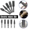 5 Stück Komplette Modelle Doppelt geschliffen Rotationsraspel Feilen Set 6mm Schaft Super Harter Stahl Feile Für Holzbearbeitung Metallschleifen