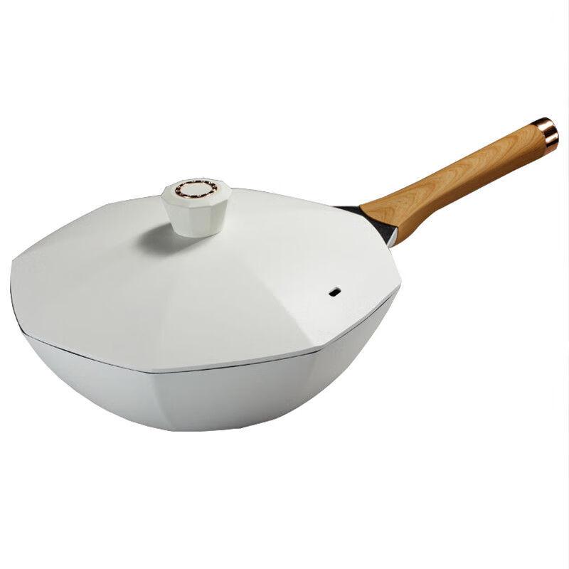 XinSite Achteckige Bratpfanne mit Aluminiumdeckel