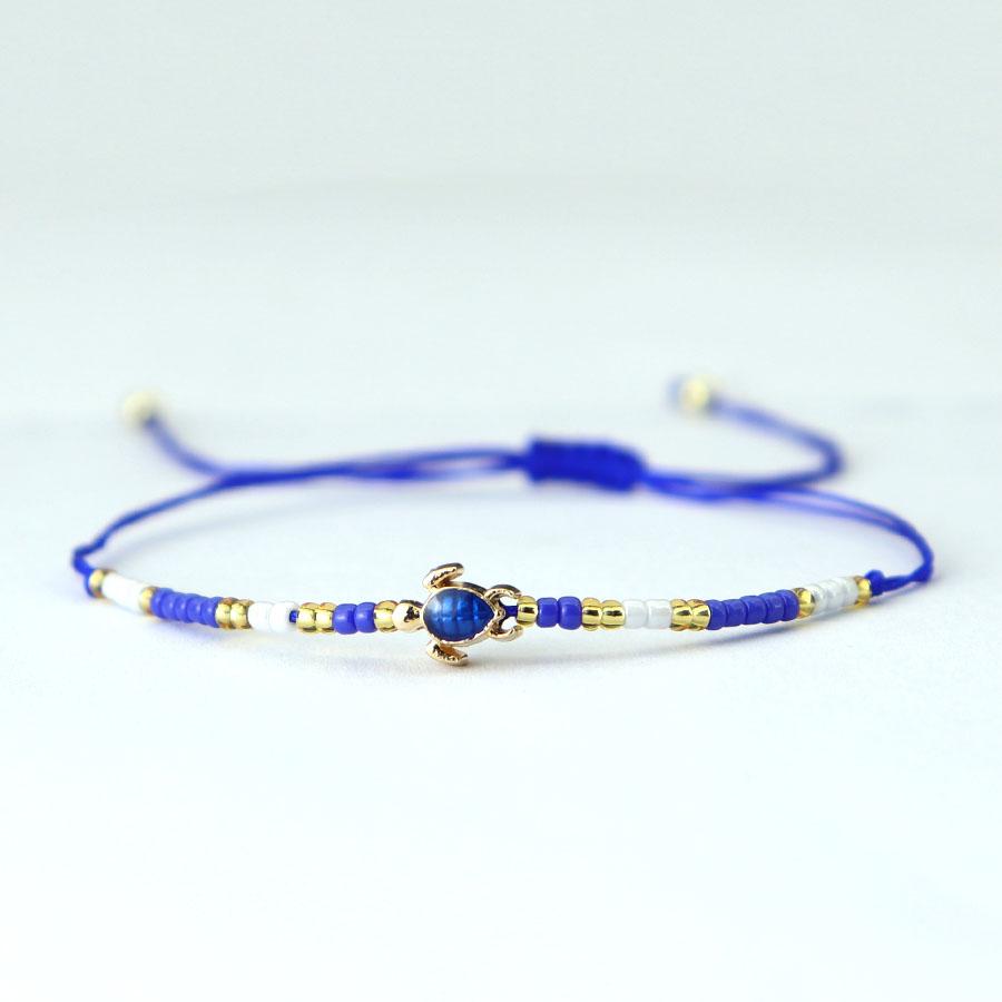 New Turtle Bracelet For Women Handmade Weaven Macrame Braslet Seed Beads Braclet Leisure Pulseira Outdoor Beach String Jewelry