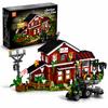 Granja Occidental MOC Bloques de Construcción Modelo Rancho Gallinero Vista Clásica de Ciudad Ladrillos Juguetes Regalos de Navidad para Adultos Adorno