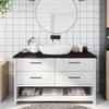 VidaXL Dark Grey Bathroom Countertop 140x60x4 Cm Treated Wood 3156247
