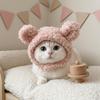 Pet Photo Prop Plush Hat Cute Animal Shaped Headwear Adjustable Size for Cat Dog Cosplay Party Dress Up