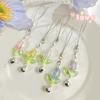 Sweet Tulip Flower Bell Phone Charm Straps Car Key Hangings Pendants Fashion Bag Decoration Lanyard Purse Accessories