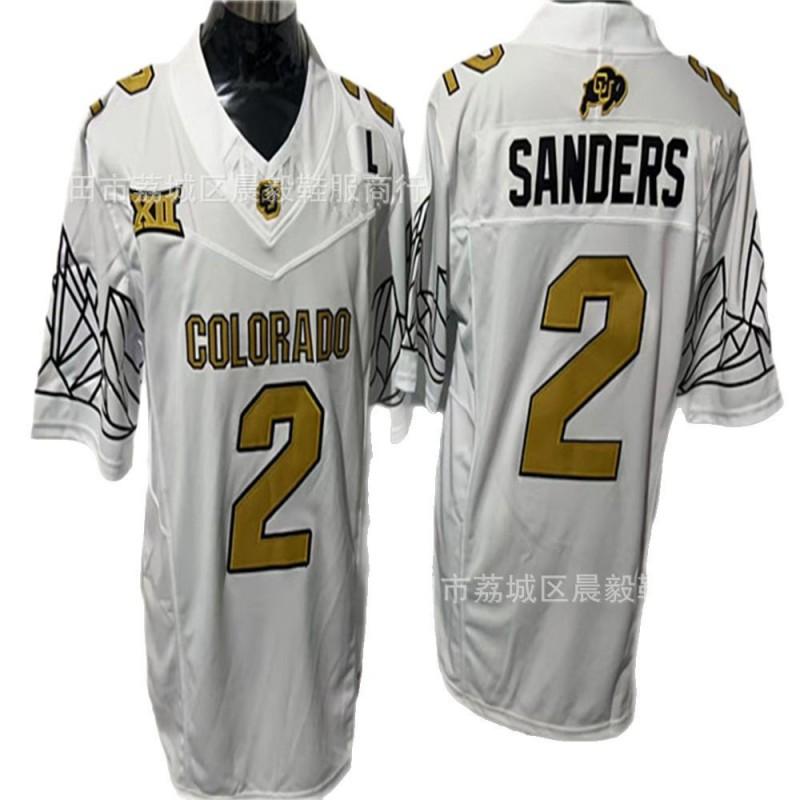 Mens Colorado Buffaloes Football Jersey Training Uniform Cotton Blend Embroidered Team Sports Rugby Apparel