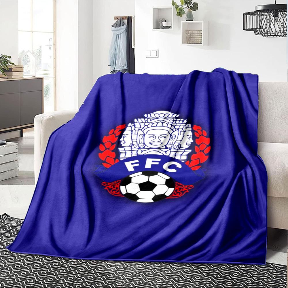 Camboja Print Flannel Blanket High Quality Warm Comfortable Cover for All Seasons Perfect for Gifts Home Decor