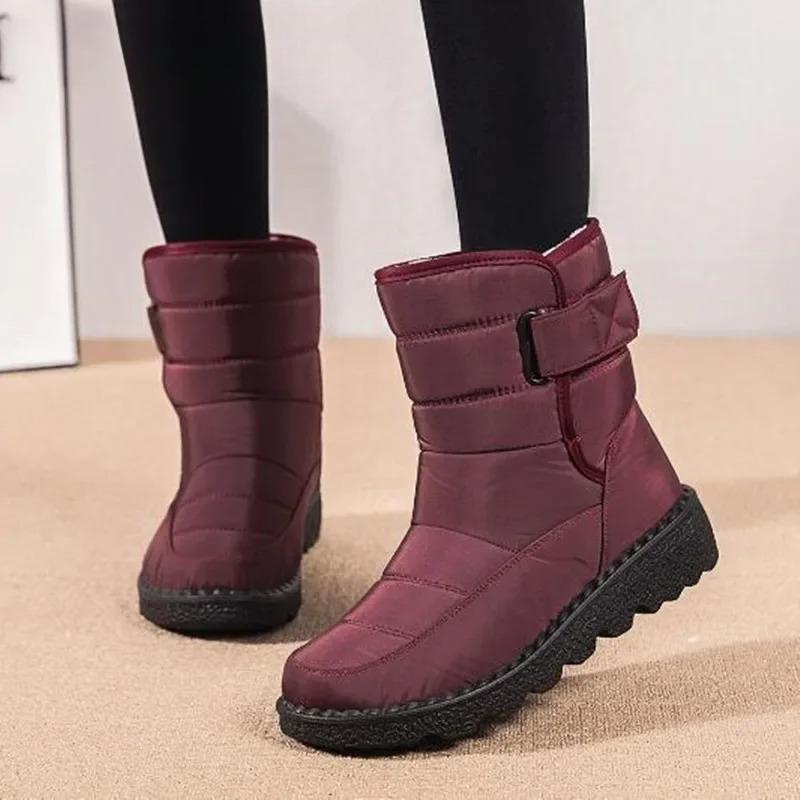 Women's Shoes Fashion Waterproof Snow Boots 2026 Non-slip Warm Winter Shoes for Woman New Thicken Plush Ankle Boots Cotton Shoes