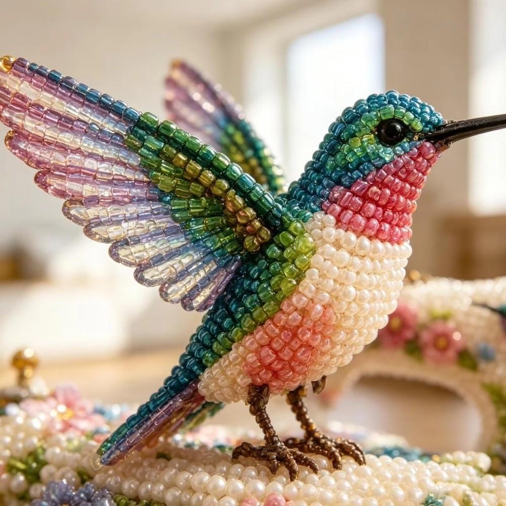3D Beaded Beaded DIY Kit Spring Hummingbird Design Collector Edition Keepsake for Adults