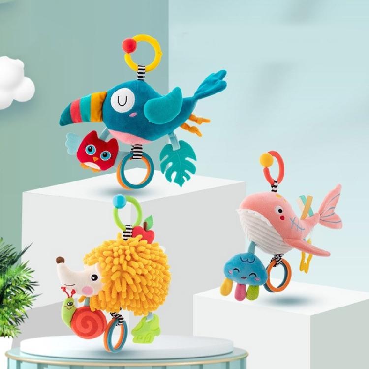 Developmental Crib Toy Feature Auditory Rattles Colorful Designs To Improve Infant Sensory Perception Coordination