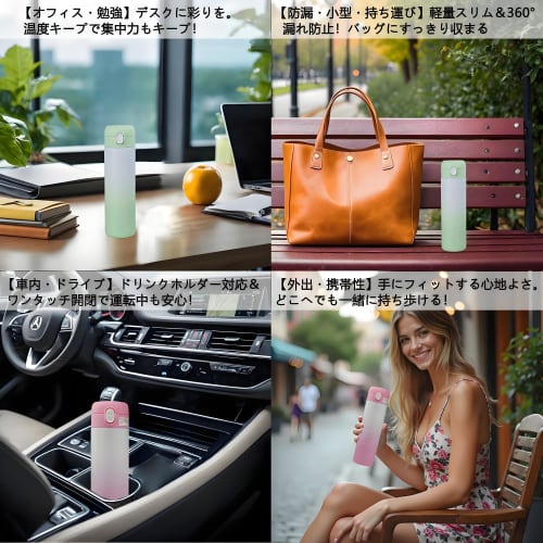 IOLOYU 450ml Insulated Thermos Water Bottle, Stainless Steel, for Kids, Girls, and Boys, Stylish, Easy To Clean, Vacuum Insulated, Leak-Proof, and Per