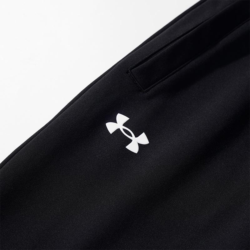 Under Armour Comfortable Elastic Cuffed Knit Sports Pants Men Bottoms Black 24600707-001