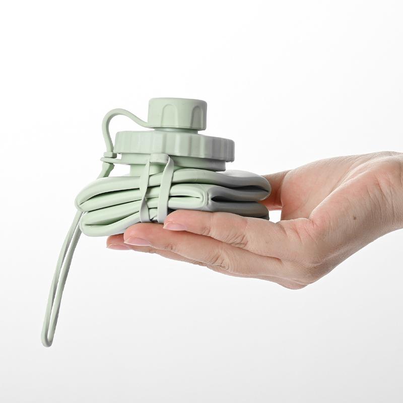 600 ml opvouwbare siliconen waterfles Sportwaterfles Outdoor Reizen Draagbare waterbeker Hardlopen Paardrijden Camping Wandelen Waterkoker