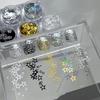 Mini Sparkling Hollowed-Out Pentagram Nail Glitter Nail Art Accessories Glitter Powder Sequin Art Decorations Manicure Tool