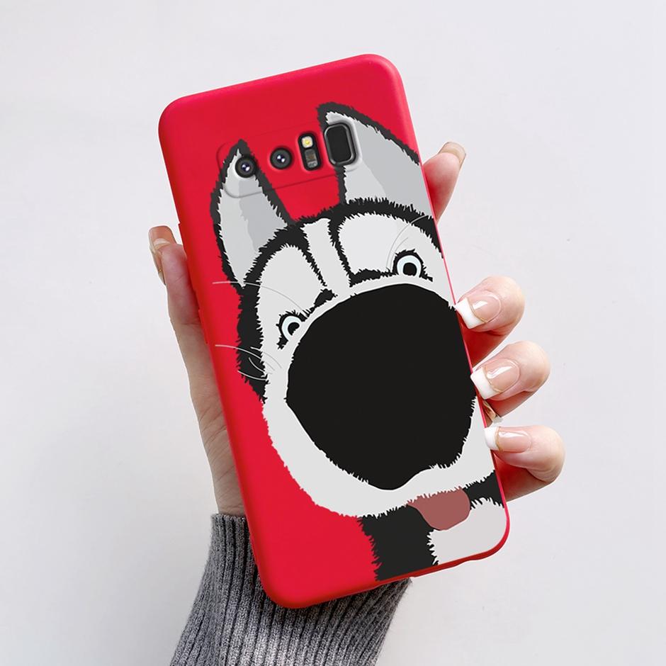 Cases For Samsung Galaxy Note8 Protection Back Covers Soft Silicone Cases For Samsung Note 8 Fashion Cartoon Printed Phone Coque