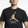Jordan Jumpman Flight Logo Design Comfortable Simple Soft Short Sleeve T-Shirt Men Tops Black AO0665-011