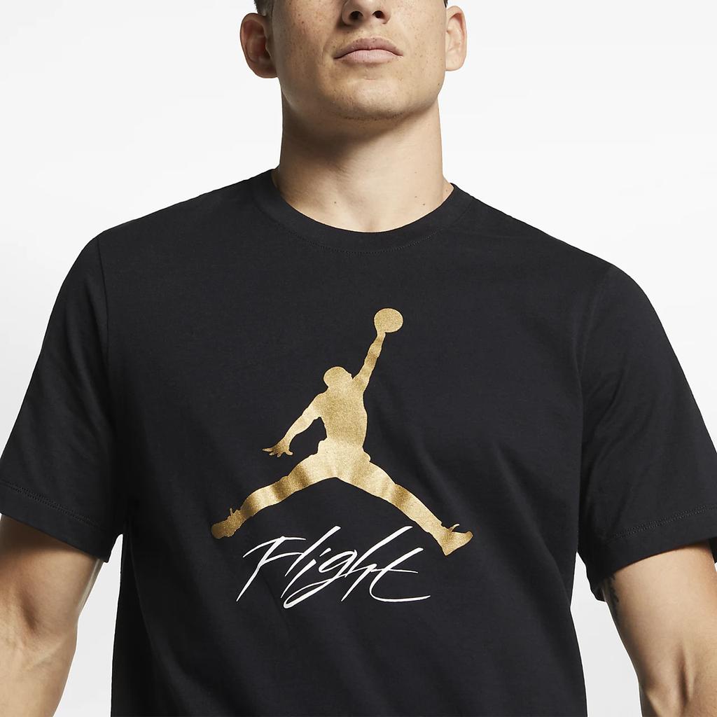 Jordan Jumpman Flight Logo Design Comfortable Simple Soft Short Sleeve T-Shirt Men Tops Black AO0665-011