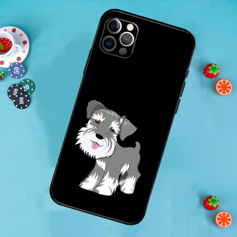Miniature Schnauzer dog art Phone Case For iPhone 16 15 11 12 13 14 Pro Max Mini X XR XS MAX Plus Cover Coque
